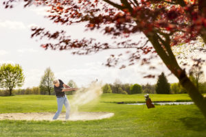 hitting in the bunker