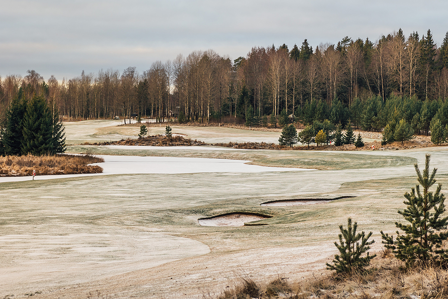 winter golf course